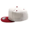 PB292 Two Tone 5-Panel Snapback Hat (Cream/Burgundy)