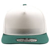 PB292 Two Tone 5-Panel Snapback Hat (Cream/Green)