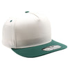 PB292 Two Tone 5-Panel Snapback Hat (Cream/Green)