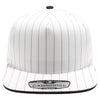 PB328 5-Panel Pinstripe Snapback Hat (White/Black)