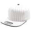 PB328 5-Panel Pinstripe Snapback Hat (White/Black)