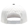 PB328 5-Panel Pinstripe Snapback Hat (White/Black)