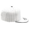 PB328 5-Panel Pinstripe Snapback Hat (White/Black)