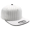 PB328 5-Panel Pinstripe Snapback Hat (White/Black)