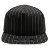 PB328 5-Panel Pinstripe Snapback Hat (Black/White)