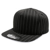 PB328 5-Panel Pinstripe Snapback Hat (Black/White)