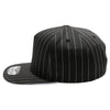 PB328 5-Panel Pinstripe Snapback Hat (Black/White)