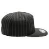 PB328 5-Panel Pinstripe Snapback Hat (Black/White)