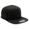 PB328 5-Panel Pinstripe Snapback Hat (Black/White)