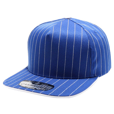 PB328 5-Panel Pinstripe Snapback Hat (Royal/White)