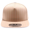 PB328 5-Panel Pinstripe Snapback Hat (Khaki/White)