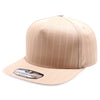 PB328 5-Panel Pinstripe Snapback Hat (Khaki/White)