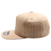 PB328 5-Panel Pinstripe Snapback Hat (Khaki/White)