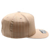 PB328 5-Panel Pinstripe Snapback Hat (Khaki/White)