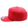 PB328 5-Panel Pinstripe Snapback Hat (Red/White)