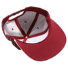 PB328 5-Panel Pinstripe Snapback Hat (Burgundy/White)