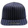 PB328 5-Panel Pinstripe Snapback Hat (Navy/White)