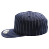 PB328 5-Panel Pinstripe Snapback Hat (Navy/White)