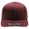 PB327 6-Panel Pinstripe Snapback Hat (Burgundy/White)