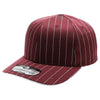 PB327 6-Panel Pinstripe Snapback Hat (Burgundy/White)