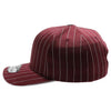 PB327 6-Panel Pinstripe Snapback Hat (Burgundy/White)