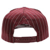 PB327 6-Panel Pinstripe Snapback Hat (Burgundy/White)