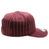 PB327 6-Panel Pinstripe Snapback Hat (Burgundy/White)