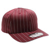 PB327 6-Panel Pinstripe Snapback Hat (Burgundy/White)