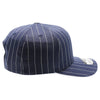 PB327 6-Panel Pinstripe Snapback Hat (Navy/White)