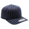 PB327 6-Panel Pinstripe Snapback Hat (Navy/White)