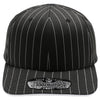 PB327 6-Panel Pinstripe Snapback Hat (Black/White)