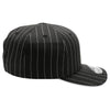 PB327 6-Panel Pinstripe Snapback Hat (Black/White)