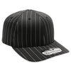 PB327 6-Panel Pinstripe Snapback Hat (Black/White)