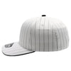 PB327 6-Panel Pinstripe Snapback Hat (White/Black)