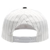 PB327 6-Panel Pinstripe Snapback Hat (White/Black)