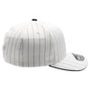 PB327 6-Panel Pinstripe Snapback Hat (White/Black)