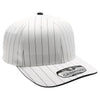 PB327 6-Panel Pinstripe Snapback Hat (White/Black)