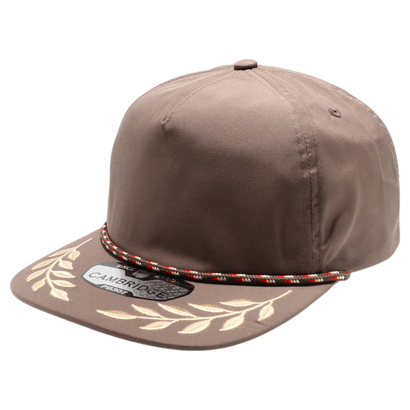 PB307 Pitbull Cambridge 5 Panel Unstructured Bay Leaf Snapback [Brown]