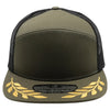 PB304 Pitbull Cambridge 6 Panel Camper Bay Leaf Trucker [Olive/Black]