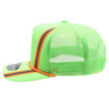 PB225R Five Panel Neon Reflective High Frame Meshback with Rope [Neon Green/Orange]