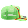 PB225R Five Panel Neon Reflective High Frame Meshback with Rope [Neon Green/Orange]