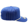 PB328R 5-Panel Pinstripe Snapback With Rope (Royal/White)