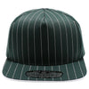 PB328 5-Panel Pinstripe Snapback Hat (D.Green/White)