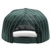 PB328 5-Panel Pinstripe Snapback Hat (D.Green/White)