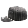 PB328R 5-Panel Pinstripe Snapback With Rope (D.Gray/White)