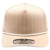 PB328R 5-Panel Pinstripe Snapback With Rope (Khaki/White)