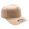 PB328R 5-Panel Pinstripe Snapback With Rope (Khaki/White)