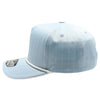 PB328R 5-Panel Pinstripe Snapback With Rope (Sky/White)