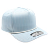 PB328R 5-Panel Pinstripe Snapback With Rope (Sky/White)