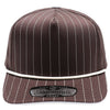 PB328R 5-Panel Pinstripe Snapback With Rope (Brown/White)